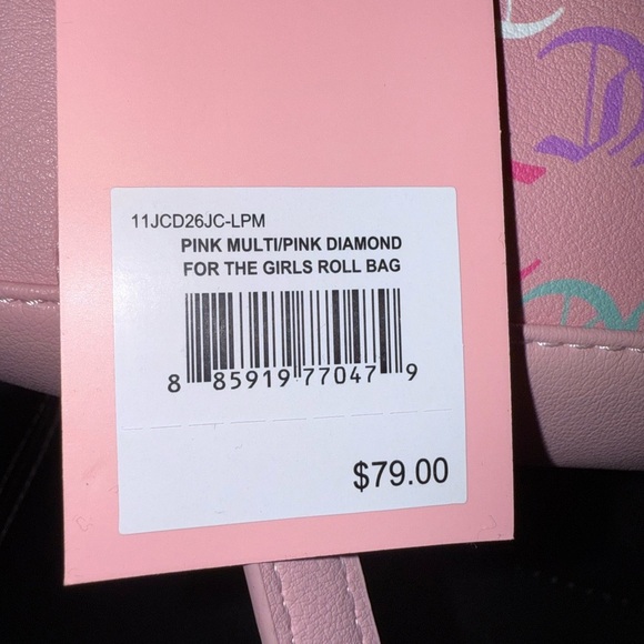 NWT Juicy Couture Pink “For The Girls” Roll Women's Handbag - Picture 5 of 5